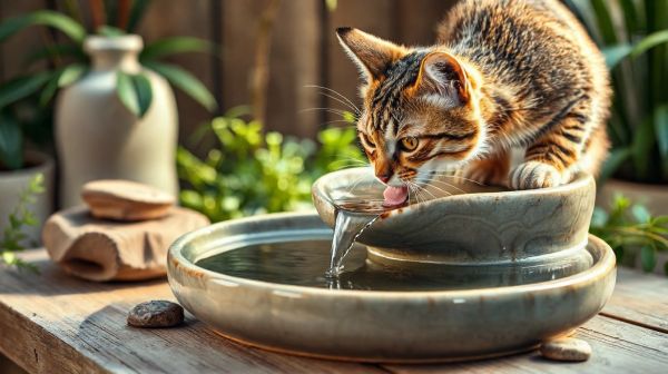 Guide des fontaines à eau en céramique tendance pour chats